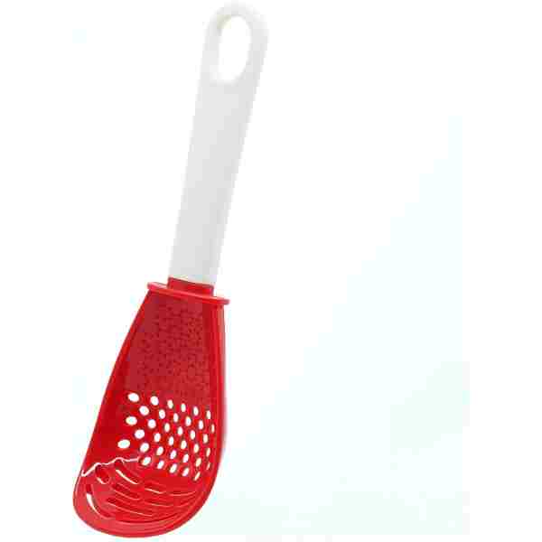 6 in 1 Multifunctional cooking gadgets, 356°F Heat Resistant kitchen gadgets, Egg Separator, Cooking, Draining, Mashing, Grating, Cooking spoon red