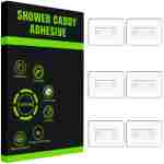 6 Pack Shower Caddy Adhesive,Shower Shelf Adhesive Replacement,No Drilling Shower Adhesive Strips for Shower Caddy,Bathroom Shelves and Kitchen Racks