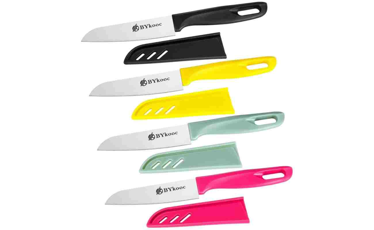 8 pieces Paring Knives (4PCS Peeling Knives and 4PCS Knife Sheath), Ultra Sharp Vegetable and Fruit Knife,German Steel Small Kitchen Knife with PP Plastic Ergonomic Handle