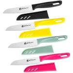 8 pieces Paring Knives (4PCS Peeling Knives and 4PCS Knife Sheath), Ultra Sharp Vegetable and Fruit Knife,German Steel Small Kitchen Knife with PP Plastic Ergonomic Handle