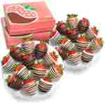 A Gift Inside 24 DarkMilkWhite Delight Chocolatey Covered Strawberries, Strawberry, 1 Count