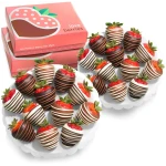 A Gift Inside 24 DarkMilkWhite Delight Chocolatey Covered Strawberries, Strawberry, 1 Count