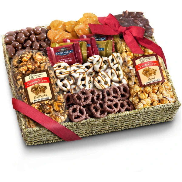 A Gift Inside Chocolate, Caramel and Crunch Grand Gift Basket