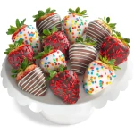 A Gift Inside Happy Birthday Chocolatey Dipped Strawberries - 12 Berries