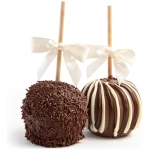 A Gift Inside Milk and Dark Chocolate Covered Caramel Apples Pair