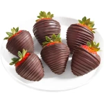A Gift Inside Tall, Dark & Dreamy Dipped Strawberries - 6 Berries