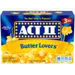 ACT II Butter Lovers Microwave Popcorn, 3-Count 2.75-oz. Bags