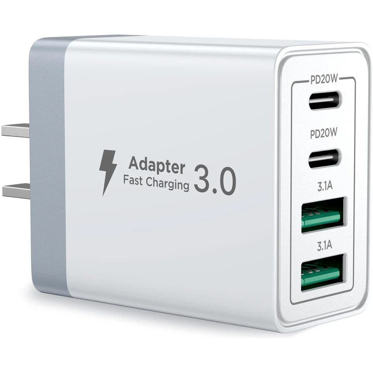 Aioneus USB C Charger Block, 40W 4-Port Fast Charger 20W Type C Charging Block 3.1A USB Wall Charger Dual Port PD+QC Charging Cube for iPhone 16 15 14 13 12 11 Pro Max XS, iPad,...