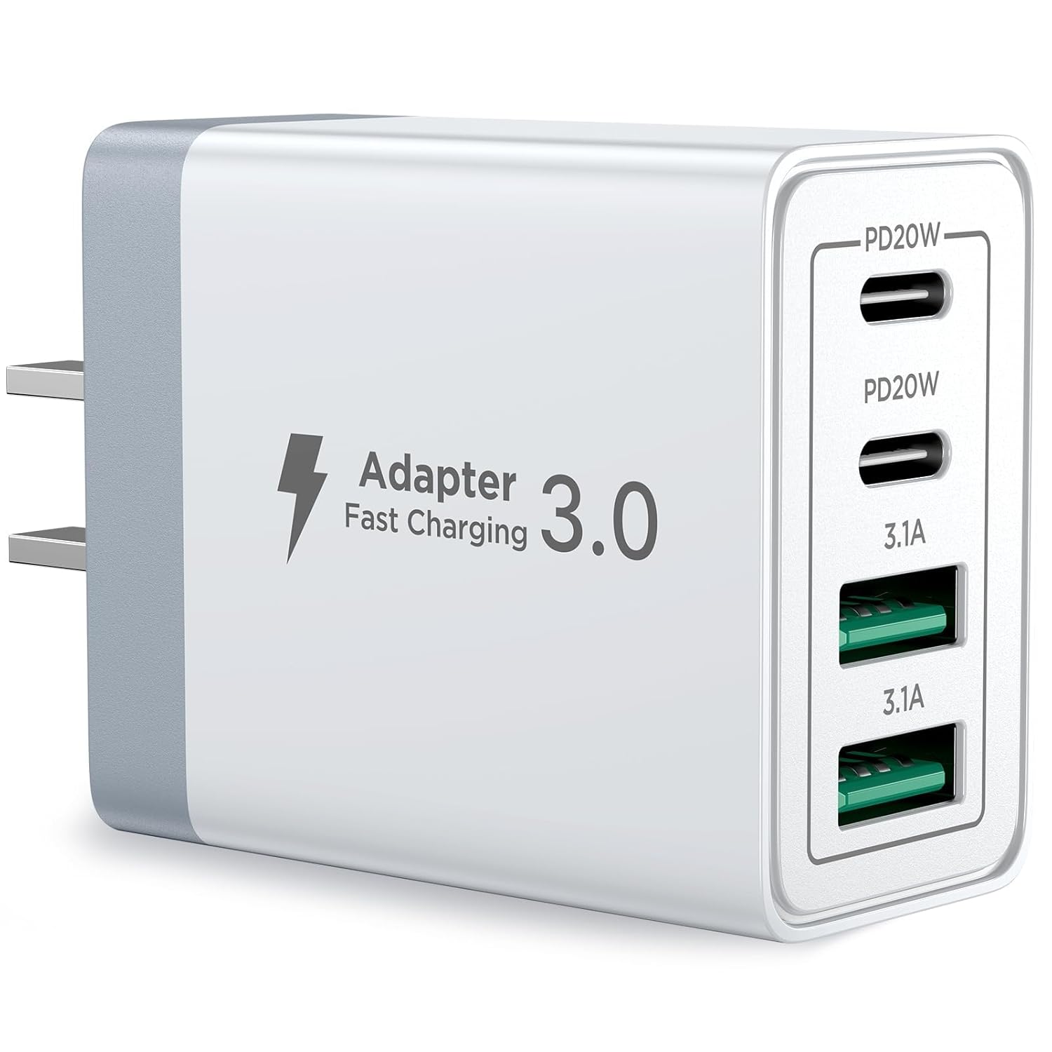 Aioneus USB C 充电器块,40W 4 端口快速充电器 20W C 型充电块 3.1A USB 壁式充电器双端口 PD+QC 充电块适用于 iPhone 16 15 14 13 12 11 Pro Max XS、iPad、... Aioneus USB C 充电器块,40W 4 端口快速充电器 20W C 型充电块 3.1A USB 壁式充电器双端口 PD+QC 充电块适用于 iPhone 16 15 14 13 12 11 Pro Max XS、iPad、...