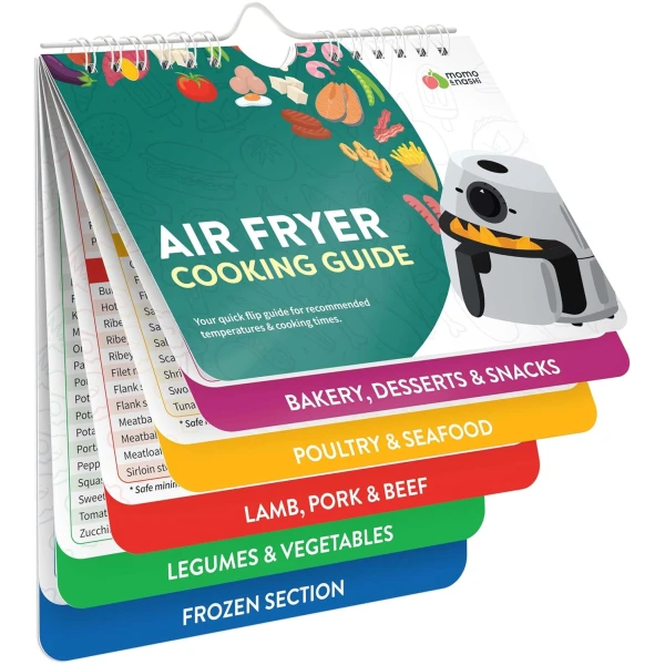 Air Fryer Cheat Sheet Magnets Cooking Guide Booklet - Air Fryer Cookbooks - Air Fryer Liners - Air Fryers Kitchen Gifts Gadgets 2025 - Air Fryer Accessories - Air Fryer Cooking...