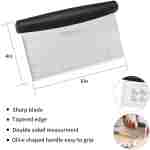 ALLTOP Bench Scraper & Chopper for Kitchen - Ideal Baking Essential Utensil,Stainless Steel Pastry/Dough/Food Cutter Tool for Cake Pizza Bread,Grilling,Cooking - 1 Pack
