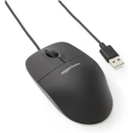 Amazon Basics 3-Button USB Wired Mouse with Scrolling and Tracking - Standard, Black