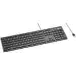 Amazon Basics Wired Keyboard, Full-Sized, QWERTY Layout, Black