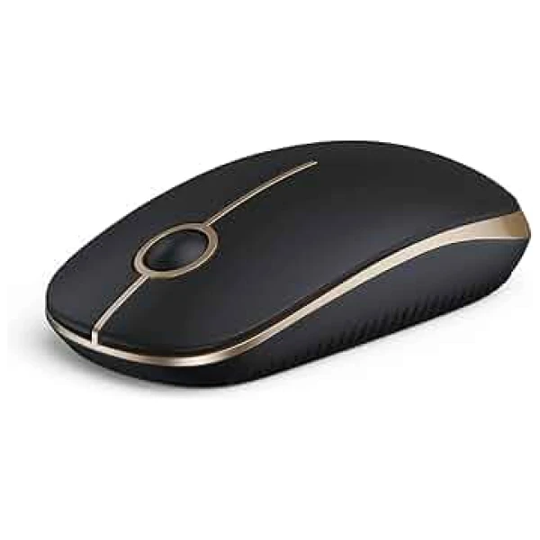 Amazon.com: Vssoplor Wireless Mouse, 2.4G Slim Portable Computer Mouse with Nano Receiver Quiet Silent Optical Laptop Mouse for Notebook, PC, Laptop, Computer-Black and Gold :...