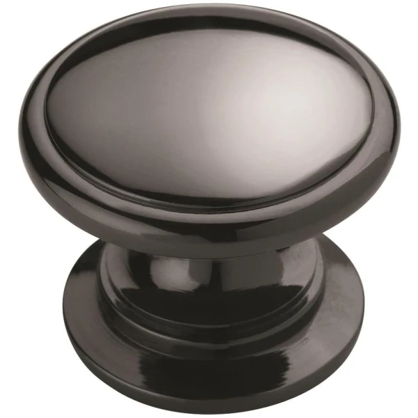 Amerock | Cabinet Knob | Black Nickel | 1-1/4 inch (32 mm) Diameter | Ravino | 1 Pack | Drawer Knob | Cabinet Hardware