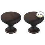 Amerock | Cabinet Knob | Oil Rubbed Bronze | 1-1/4 inch (32 mm) Diameter | Era | 2 Pack | Drawer Knob | Cabinet Hardware