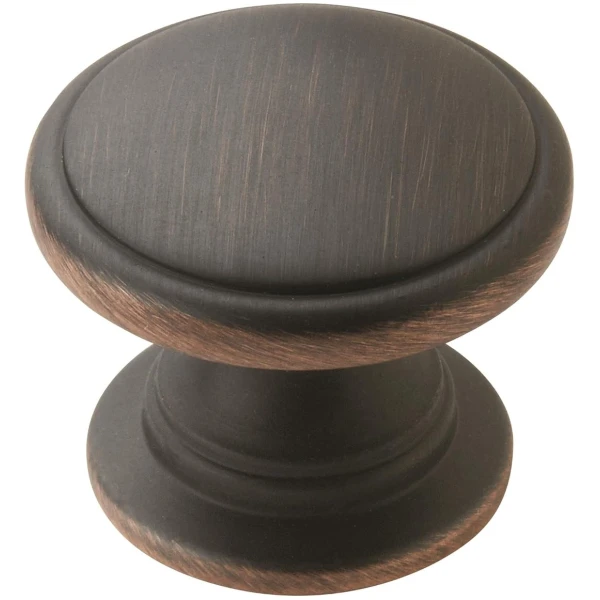 Amerock | Cabinet Knob | Oil Rubbed Bronze | 1-1/4 inch (32 mm) Diameter | Ravino | 1 Pack | Drawer Knob | Cabinet Hardware