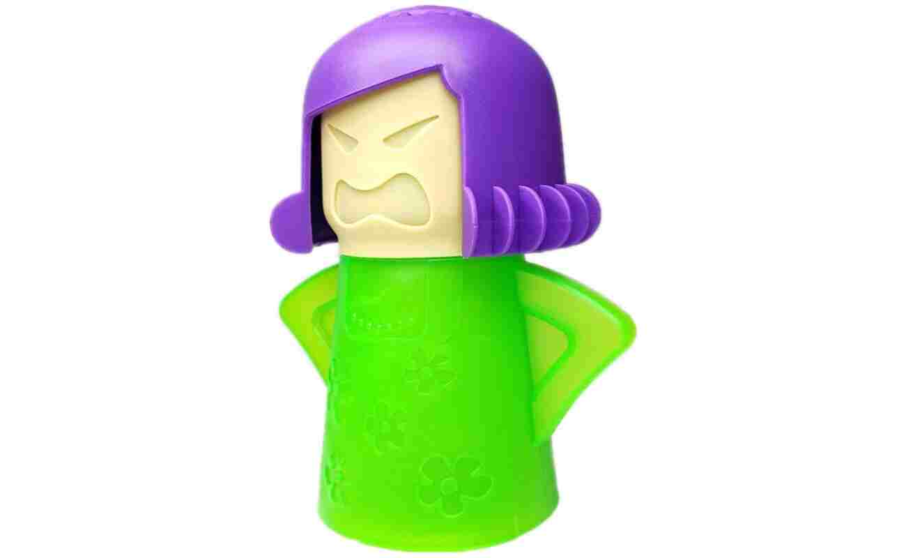 Angry Mama Microwave Oven Steam Cleaner, Angry Mom Microwave Cleaner, Just Add Vinegar and Water, Cut Cleaning Time by Half (Green)