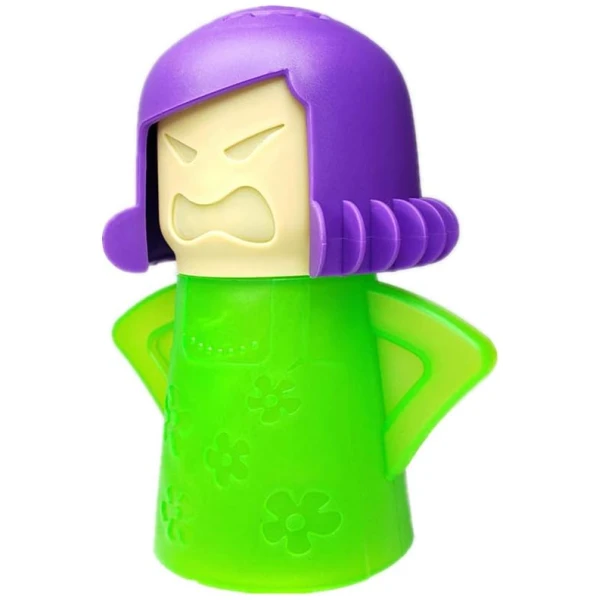 Angry Mama Microwave Oven Steam Cleaner, Angry Mom Microwave Cleaner, Just Add Vinegar and Water, Cut Cleaning Time by Half (Green)