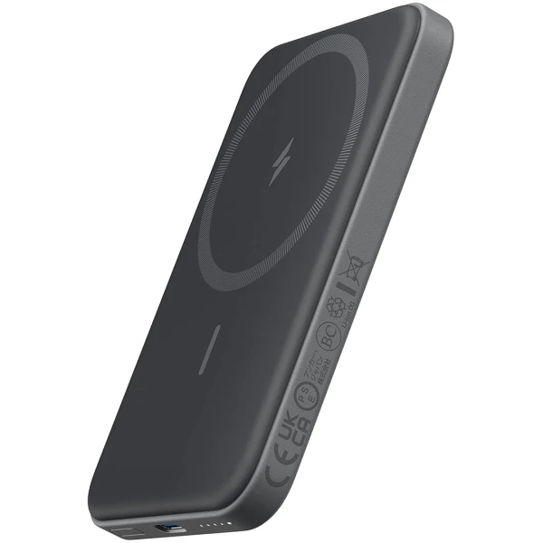 Anker 621 Magnetic Portable Charger (MagGo), 5,000mAh Wireless Power Bank with USB-C Cable, Magsafe-Compatible Battery Pack for iPhone 16 /15/14/13/12 Series