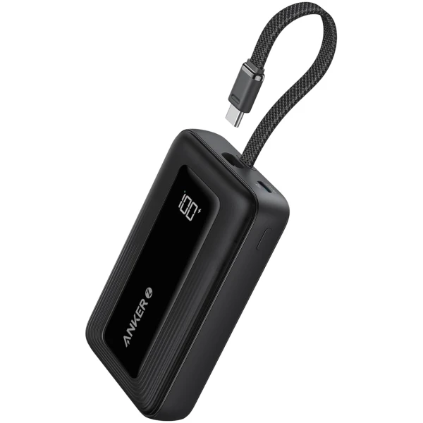 Anker Portable Charger, 10,000mAh 30W Power Bank, USB-C in and Out Fast Charging Battery Pack, Travel Essential Phone Power Bank, for iPhone 16/15/14/13/12, iPad, MacBook,...