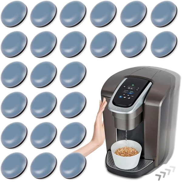 Appliance Sliders for Kitchen 24 PCS Self-Adhesive Small Kitchen Finds Appliance Slider Hacks Easy to MovIing & Space Saving Must Have Home Gadgets Mixer Accessories for Countertop
