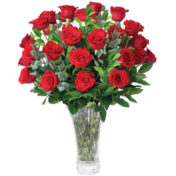Aquarossa Farms - 24 Red Roses Bouquet, Mother's Day Gifts, Flowers Fresh Bouquet, Flowers for Delivery, Gift Idea for Her