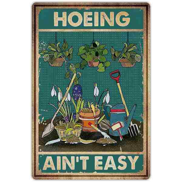 Artlunar Funny Garden Sign Outside Decor - Humorous Gardening Gift for Women Enthusiasts, 12" x 8" (980)
