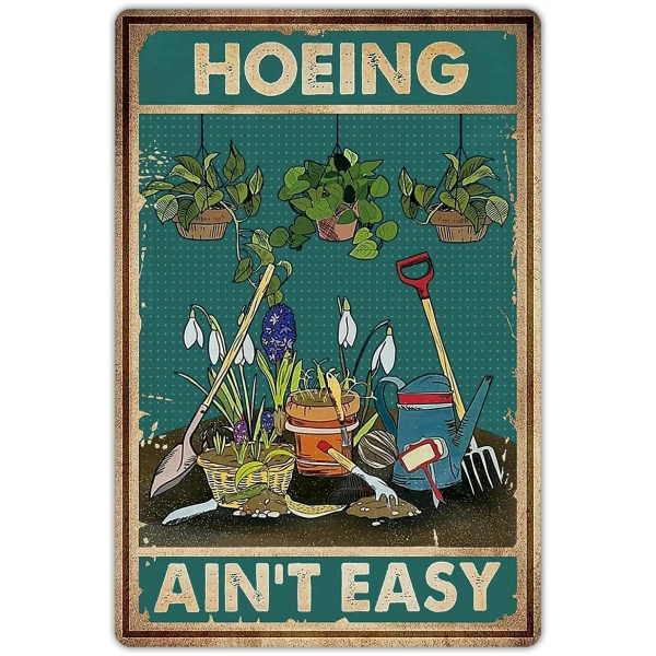 Artlunar Funny Garden Sign Outside Decor - Humorous Gardening Gift for Women Enthusiasts, 12" x 8" (980)
