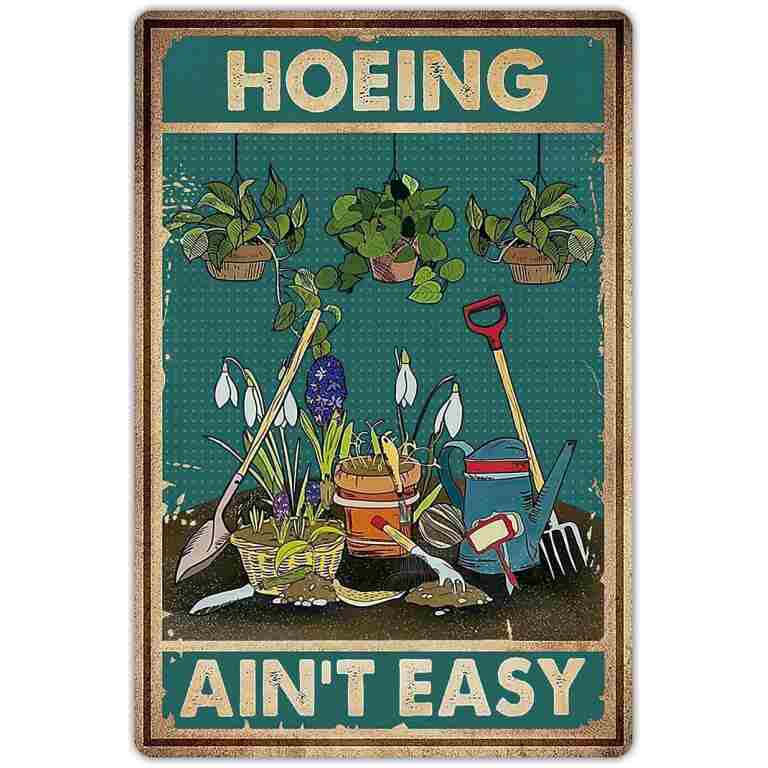Artlunar Funny Garden Sign Outside Decor - Humorous Gardening Gift for Women Enthusiasts, 12" x 8" (980)
