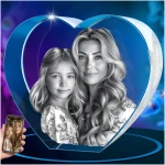 ArtPix 3D Crystal Photo, Personalized Gifts for Mom, Wife, Women, Mother, Her, Grandma, Great Custom Gift With Your Own Photo, Customized Glass 3D Laser Etched Picture Wedding -...
