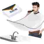 Beard Bib Beard Apron, Beard Hair Catcher for Men Shaving & Trimming Non-Stick Waterproof Beard Cape Grooming Cloth with 3 Suction Cups & A Box Birthday Gifts for Father's Day...