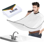 Beard Bib Beard Apron, Beard Hair Catcher for Men Shaving & Trimming Non-Stick Waterproof Beard Cape Grooming Cloth with 3 Suction Cups & A Box Birthday Gifts for Father's Day...