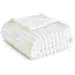 Bedsure White Throw Blanket for Couch - GentleSoft Cozy Soft Blankets for Women, Cute Small Fleece Throws for Girls, Birthday Gifts for Women, Mothers Day Decor Gifts for Mom,...