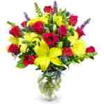 Benchmark Bouquets - Joyful Wishes (Glass Vase Included) – Fresh Flowers for Delivery - Gift for Easter, Mother’s Day, Birthday, Anniversary, Sympathy, Get Well, Congratulations