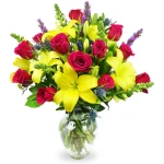 Benchmark Bouquets - Joyful Wishes (Glass Vase Included) – Fresh Flowers for Delivery - Gift for Easter, Mother’s Day, Birthday, Anniversary, Sympathy, Get Well, Congratulations