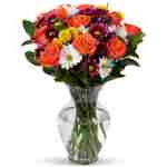 Benchmark Bouquets - Life is Good Orange (Glass Vase Included) – Fresh Flowers for Delivery - Gift for Easter, Mother’s Day, Birthday, Anniversary, Sympathy, Get Well,...
