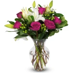Benchmark Bouquets - Pink Elegance (Glass Vase Included) – Fresh Flowers for Delivery - Gift for Easter, Mother’s Day, Birthday, Anniversary, Sympathy, Get Well, Congratulations