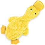 Best Pet Supplies Crinkle Dog Toy for Small, Medium, and Large Breeds, Cute No Stuffing Duck with Soft Squeaker, Fun for Indoor Puppies and Senior Pups, Plush No Mess Chew and...