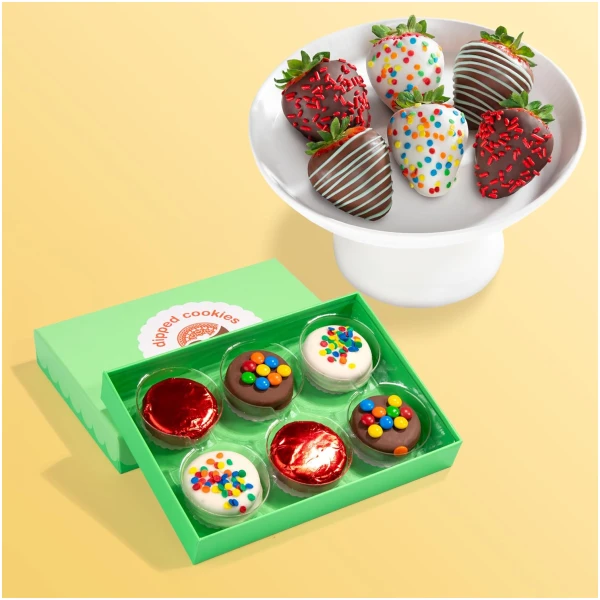 Birthday Chocolatey Covered Strawberries & Chocolatey Covered Creme Sandwich Cookies