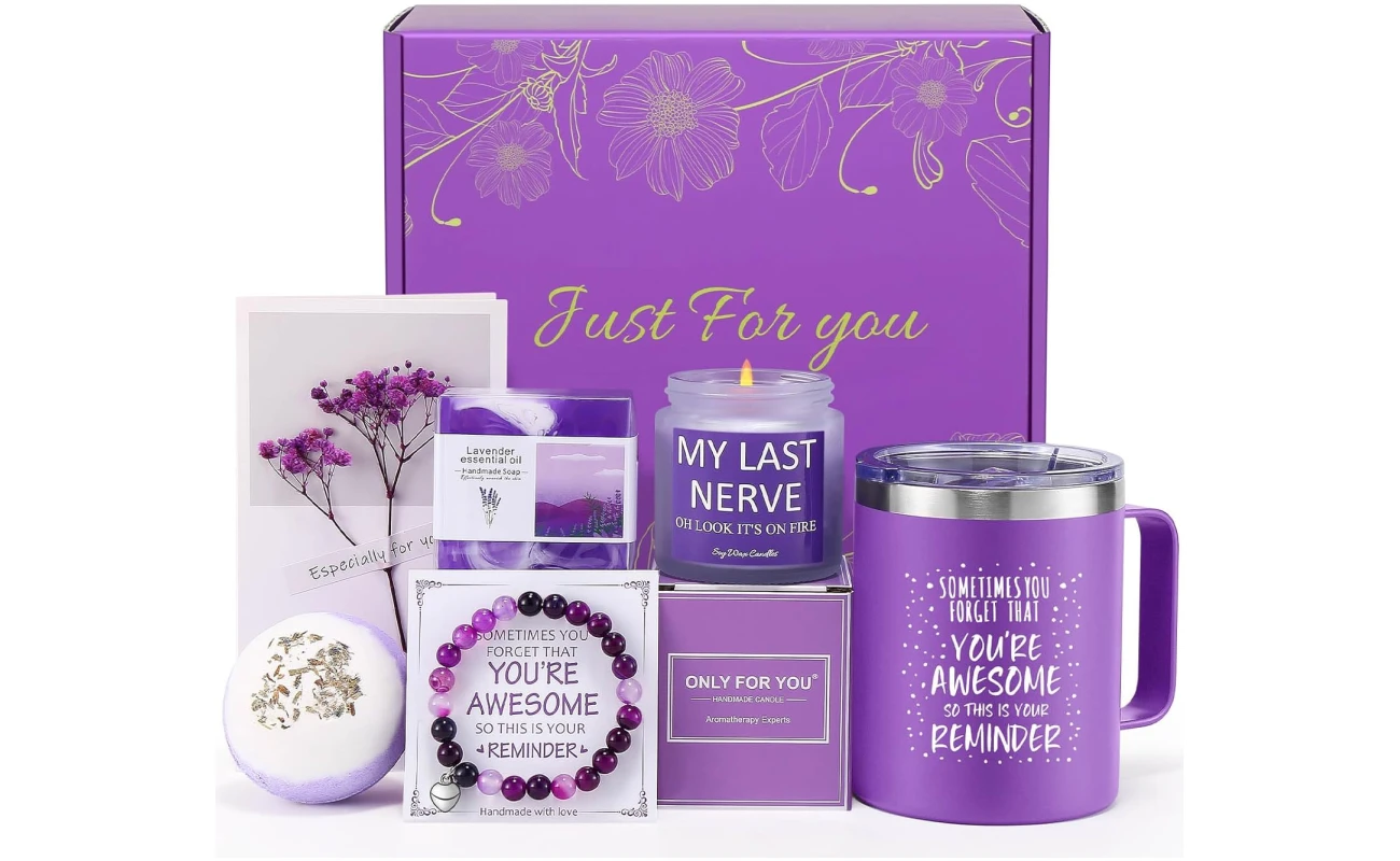 Birthday Gifts for Women, Relaxing Spa Gift Basket Set , Unique Gifts for Her, Friends, Mom, Sister, Coworker, Wife, Girlfriend, Happy Birthday Gift Ideas, Mothers Day,...