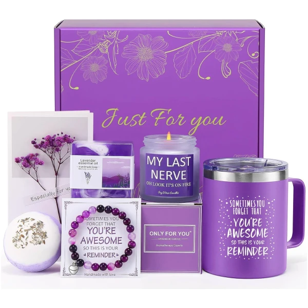 Birthday Gifts for Women, Relaxing Spa Gift Basket Set , Unique Gifts for Her, Friends, Mom, Sister, Coworker, Wife, Girlfriend, Happy Birthday Gift Ideas, Mothers Day,...