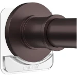 BRIOFOX Adhesive Shower Curtain Rod Holder | No Drilling | Invisible Wall Mount Holder | Transparent Rod Retainer, 2 Pack(Rod Not Included)
