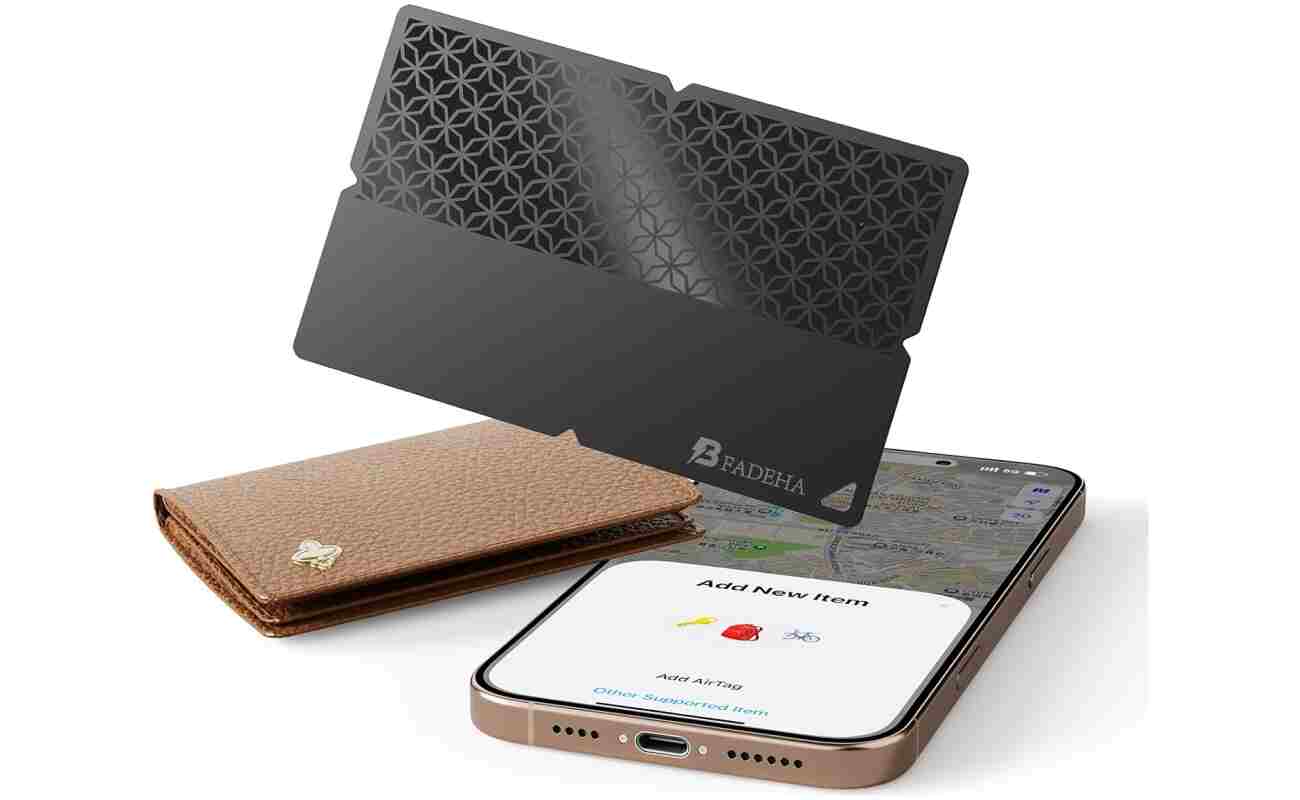 by Air Tag (2025) iOS Only Bluetooth Tracker with Apple Find My, iPhone Smart Card Wallet Finder GPS Tracker, 5-10 Years Battery, Keys Finder and Item Locator for Keys, Bags,...