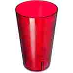 Carlisle FoodService Products Stackable Tumbler Plastic Tumbler with Pebbled Exterior for Restaurants, Catering, Kitchens, Plastic, 34.9 Ounces, Ruby