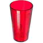 Carlisle FoodService Products Stackable Tumbler Plastic Tumbler with Pebbled Exterior for Restaurants, Catering, Kitchens, Plastic, 13.4 Ounces, Ruby