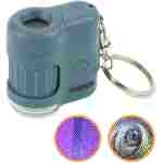 Carson MicroMini 20x Pocket Microscope, UV and LED Flashlight, Blue (MM-280B)
