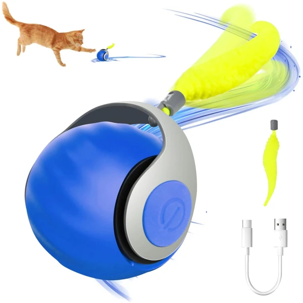 Cat Chasing Toys, Intelligent Interactive Toys for Cats, Automatic Cat Rolling Ball Toys, Cat Toys That Can Escape