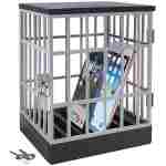 Cell Phone Jail with Lock and Keys, Cell Phone Jail Lock Box,Smartphone Storage Gadget - Family Time, Party Fun Novelty Gift Idea