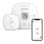 CHAMBERLAIN Smart Garage Control - Wireless Garage Hub and Sensor with Wifi & Bluetooth - Smartphone Controlled, myQ-G0401-ES, White